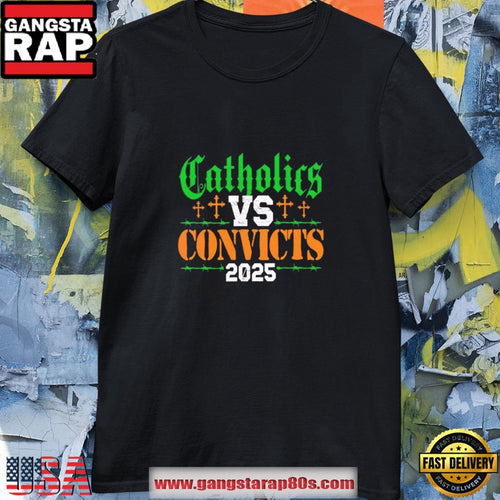 Catholics Vs Convicts 2025 Black Shirt