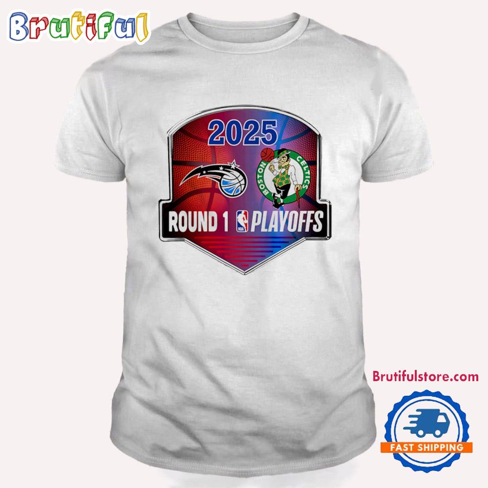 Celtics vs Magic 2025 NBA Playoffs Round One T Shirt