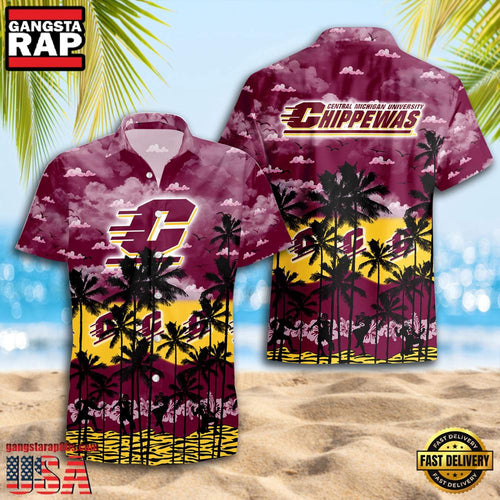 Central Michigan Chippewas Style Hot Summer Aloha Hawaiian Shirt