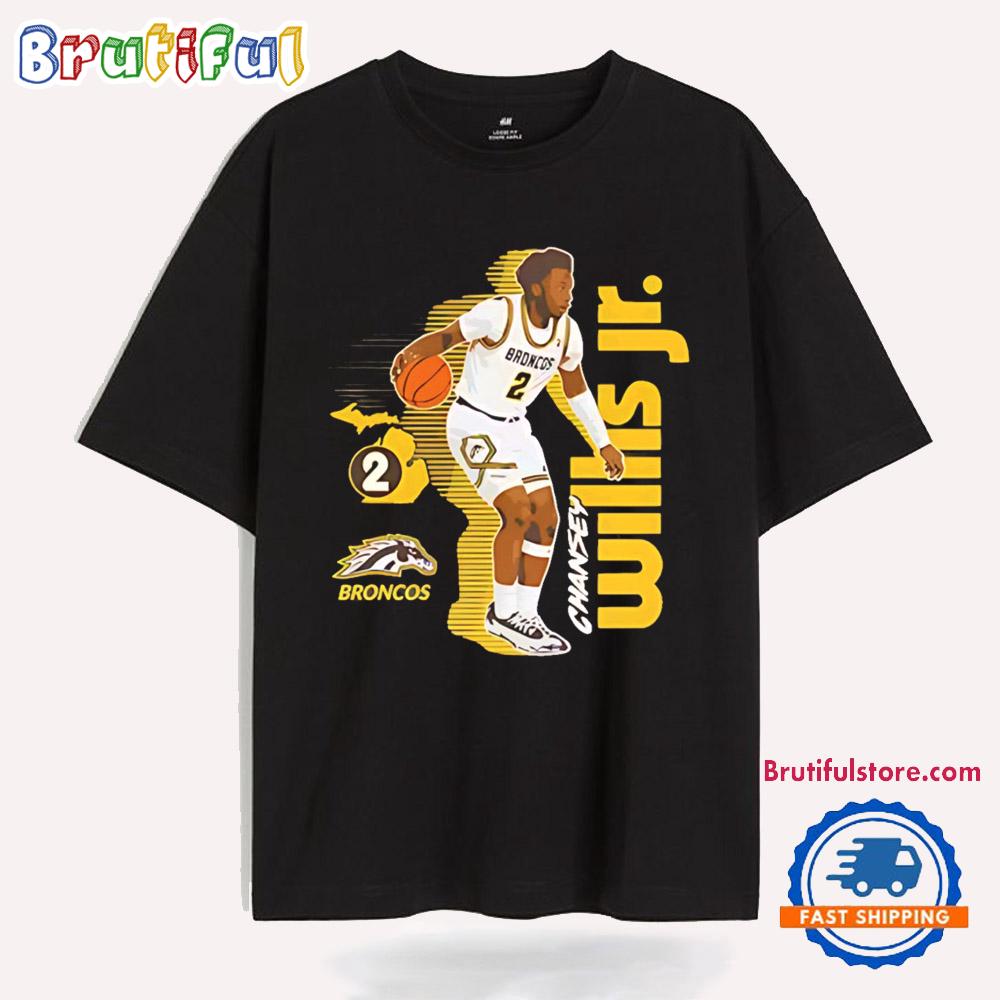 Chansey Willis Jr Western Michigan Broncos Brown Caricature T Shirt
