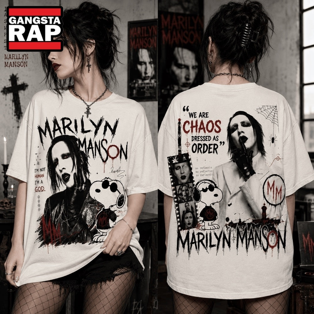 Chaos Dressed as Order Marilyn Manson 3D Shirt , Music Trending 3D Shirt