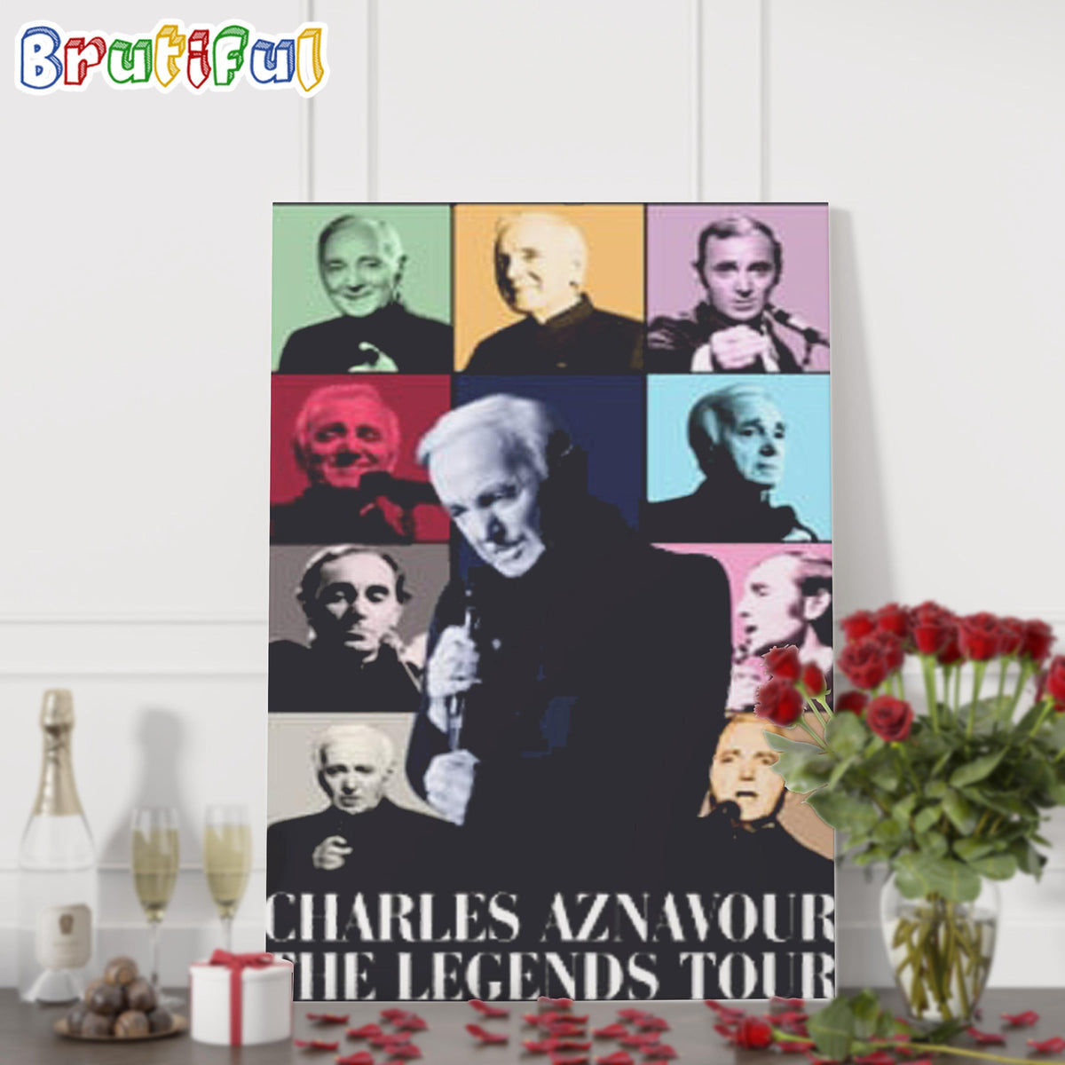 Charles Aznavour The Legends Tour Wall Art Poster Canvas