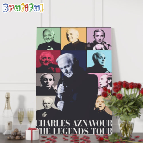 Charles Aznavour The Legends Tour Wall Art Poster Canvas