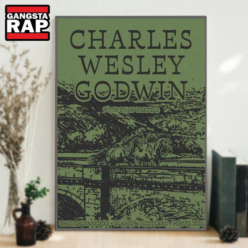 Charles Wesley Godwin SWG3 Galvanizers Glasgow, UK May 15 2025 Tour Poster Canvas Art