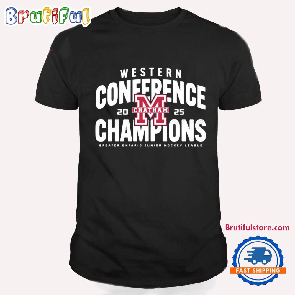Chatham Maroons hockey Western Conference Champions 2025 T Shirt