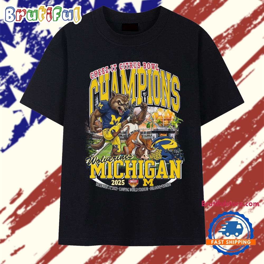 Cheez it Citrus Bowl Champions 2025 Wolverines Michigan Vintage T Shirt