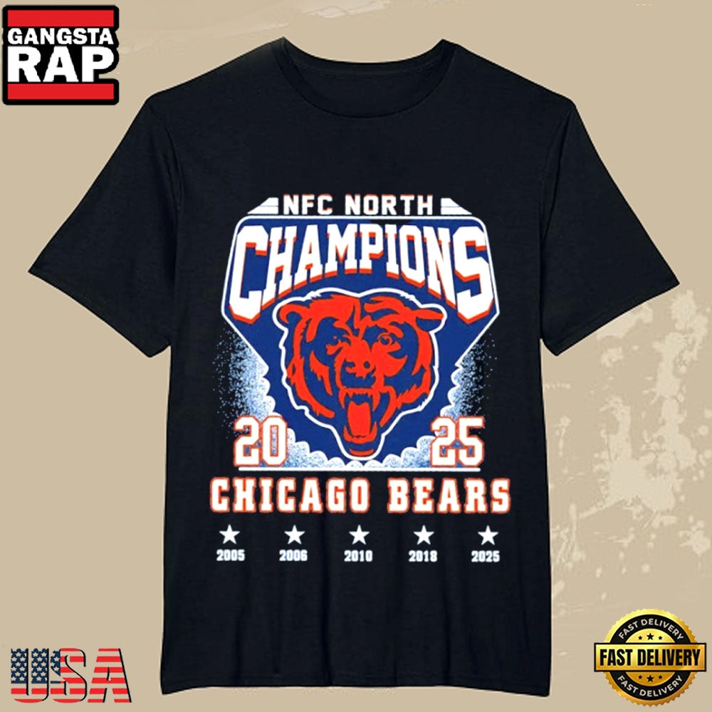 Chicago Bears 2025 NFC North Champions T Shirt