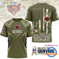 Chicago Bears 2025 NFL Salute to Service Camo All Over Print Shirt