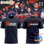 Chicago Bears 2026 Football Da Bears Navy Outline Hoodie T-Shirt