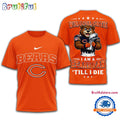 Chicago Bears 2026 NFL Football Fan Till I Die Mascot 3D Shirt