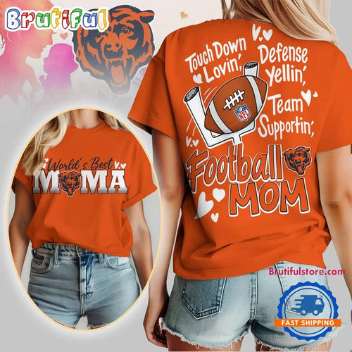 Chicago Bears 2026 NFL Mother Day Football Mama All Over Print T Shirt