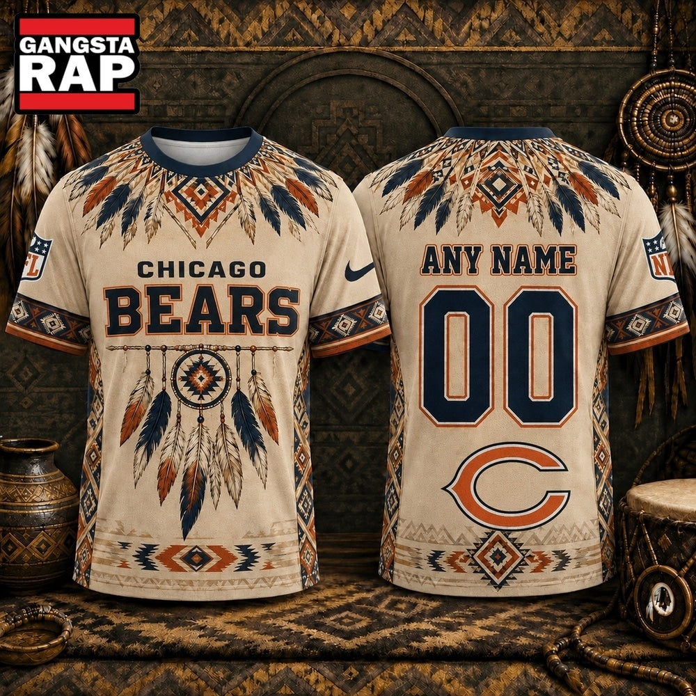 Chicago Bears 2026 NFL Native American Heritage 3D Shirt, Football New Design Shirt