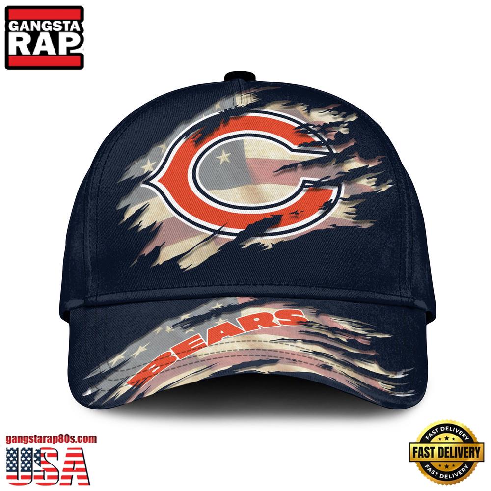 NFL Chicago Bears American Flag Baseball Cap Snapback Hats