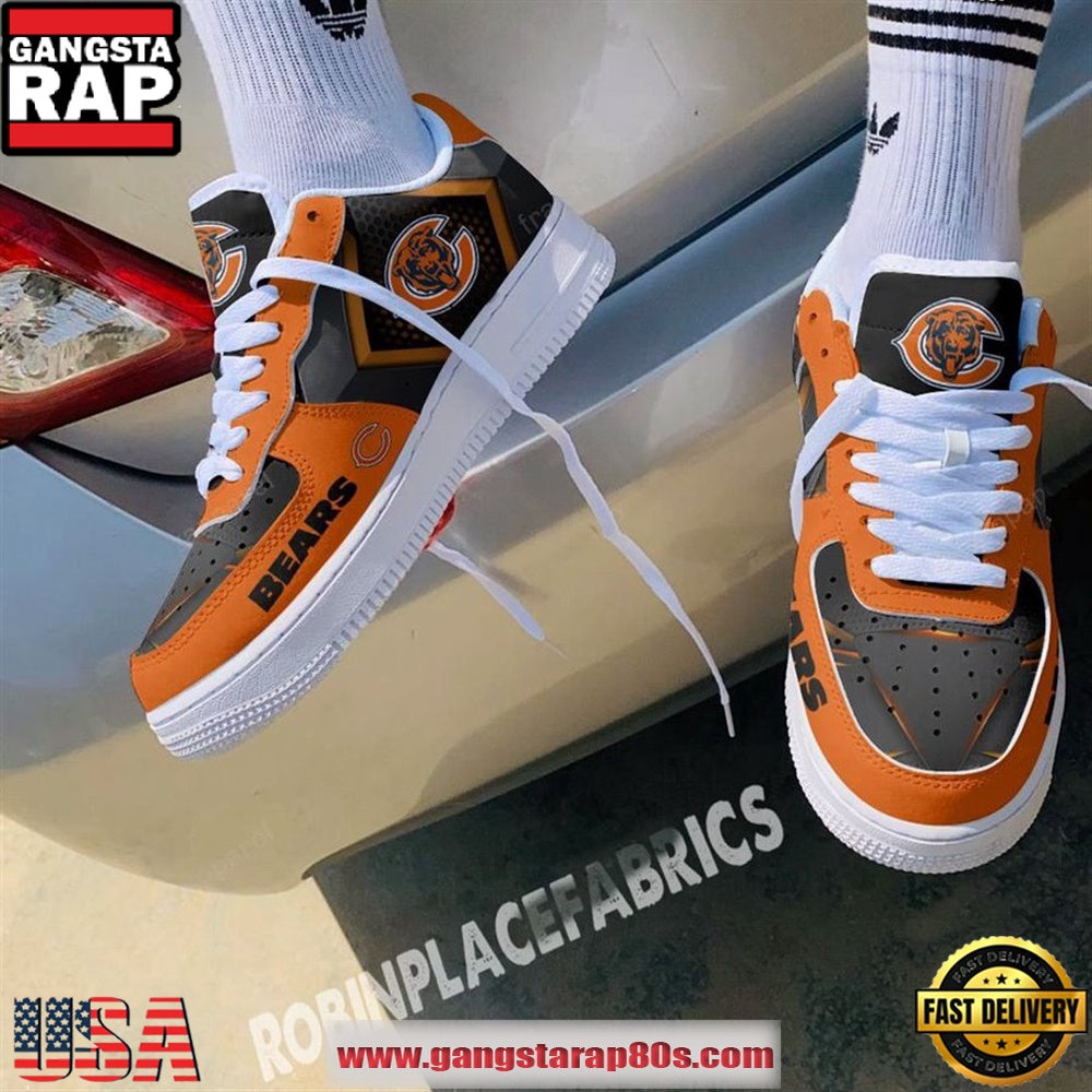 Chicago Bears Football Air Force 1 Running Sneakers Shoes