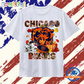 Chicago Bears Football Autumn Fall Leaves Pumpkin Graphic T Shirt