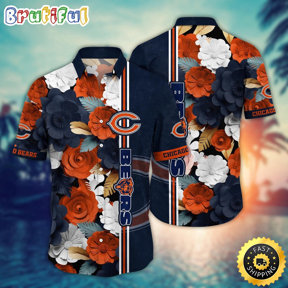 Chicago Bears Hawaii Shirt Flower Laid Back Hawaiian Charm