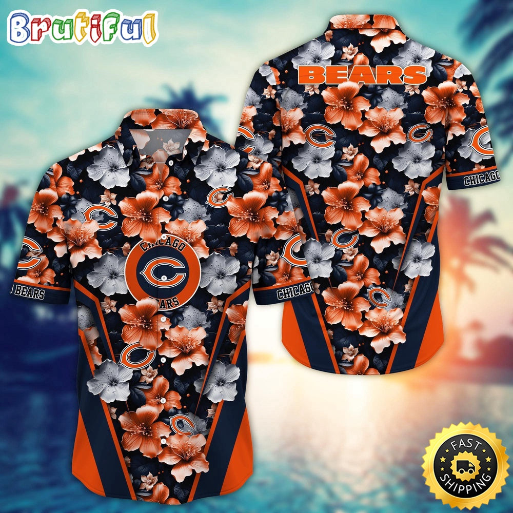 Chicago Bears Hawaii Shirt Flower Tropical Getaway Shirts