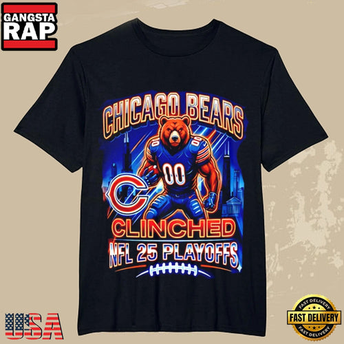 Chicago Bears NFL 2025 Playoff Football T Shirt