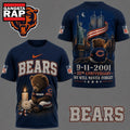 Chicago Bears NFL 9 11 25th Anniversary Never Forget Memorial 3D T Shirt, Football New Design Shirt