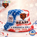 Chicago Bears NFL Ameica 250 Years Of Freedom Bucket Hat