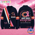 Chicago Bears NFL Breast Cancer Hope Rides With Every Fight Cardigan