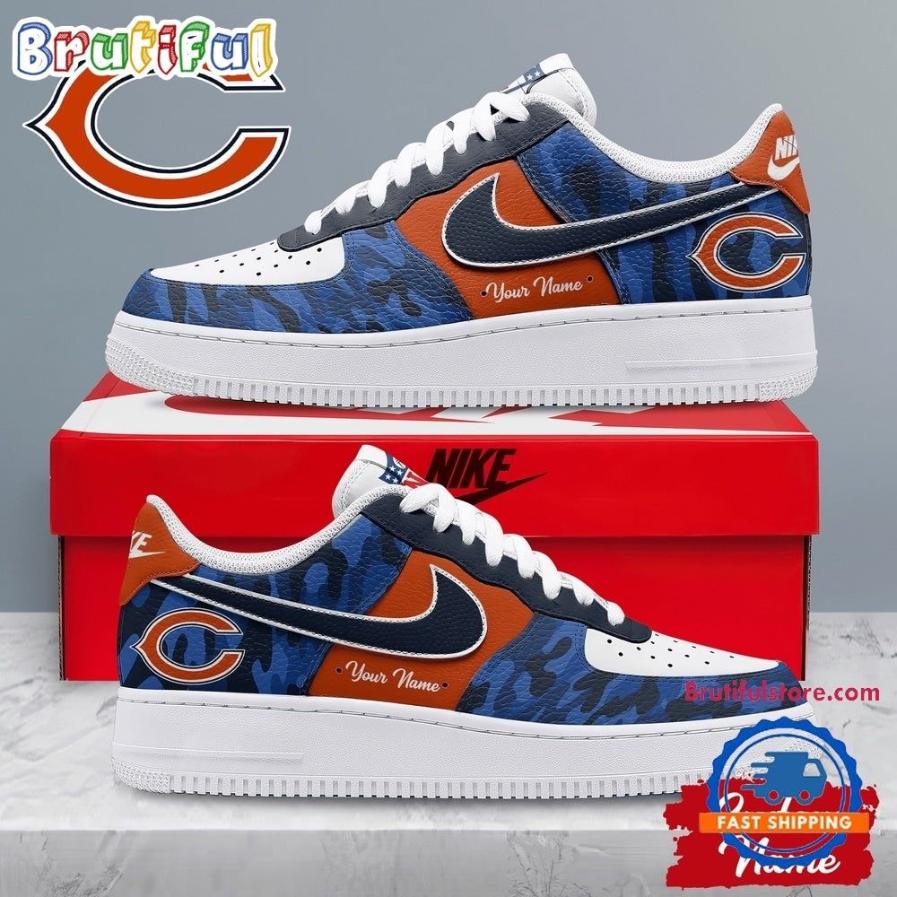 Chicago Bears NFL End Zone Energy Custom Air Force 1 Shoes Sneaker