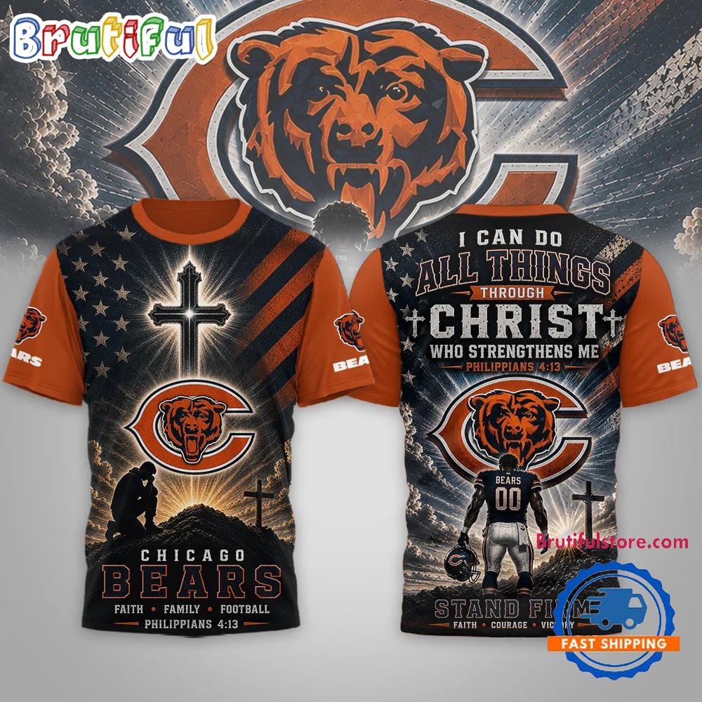 Chicago Bears NFL Faith Family Limited Edition 3D Shirt