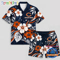 Chicago Bears NFL Floral Summer Hawaiian Set