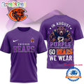 Chicago Bears NFL In August We Wear Purple Overdose Awareness 3D Shirt