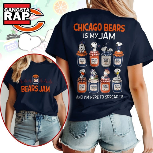 Chicago Bears NFL Jam Snoopy Peanuts Football Fan 3D Shirt, Football New Design Shirt