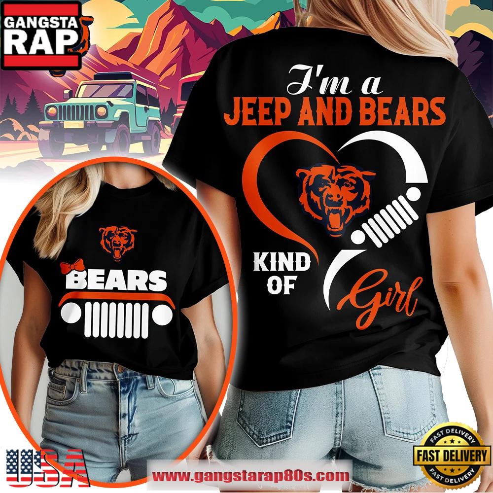 Chicago Bears NFL Jeep Girl Women’s Black Shirt