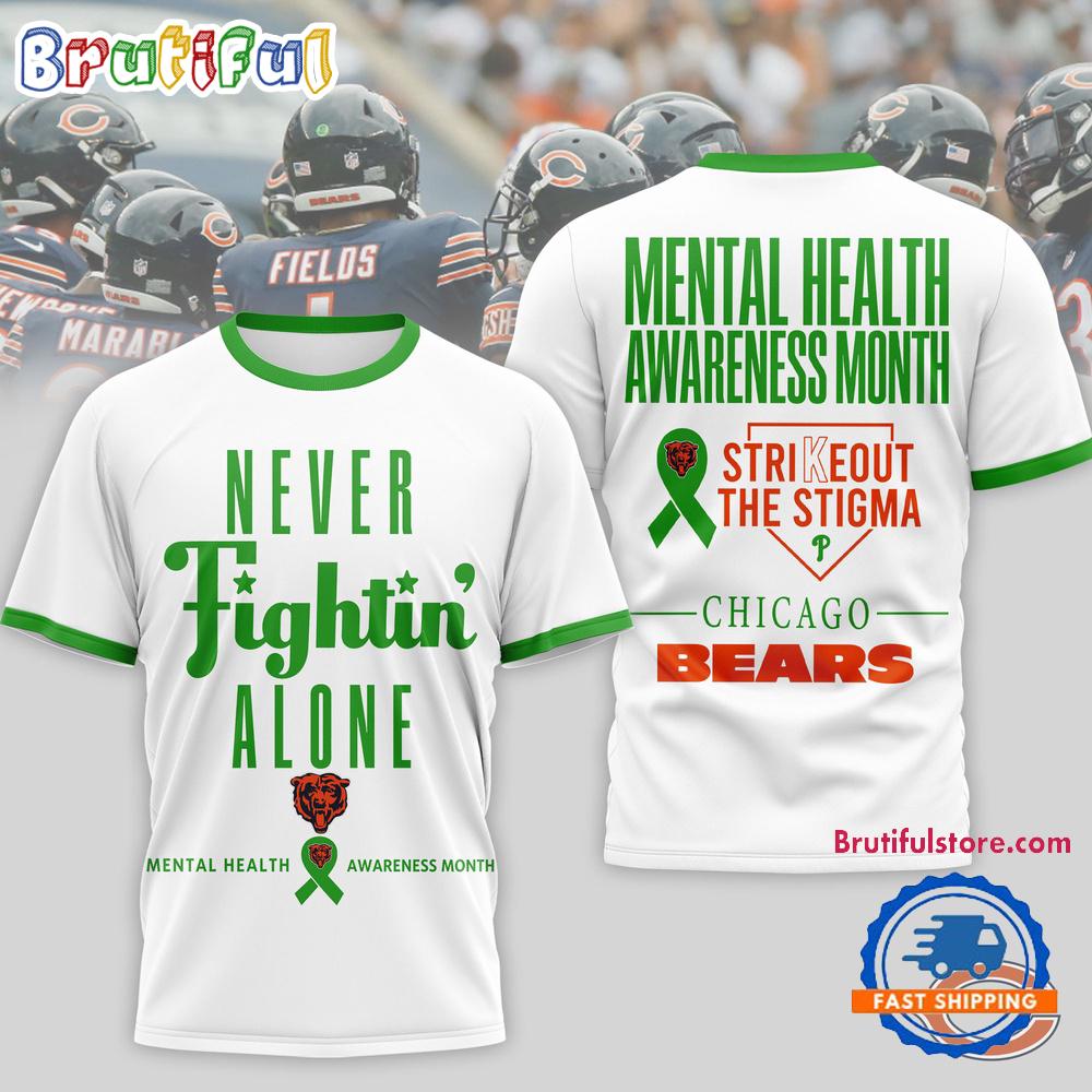 Chicago Bears NFL Mental Health Awareness Month 3D T Shirt