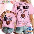 Chicago Bears NFL Night Shift Never Misses Game Day Halloween Nurse Unisex 3D Shirt