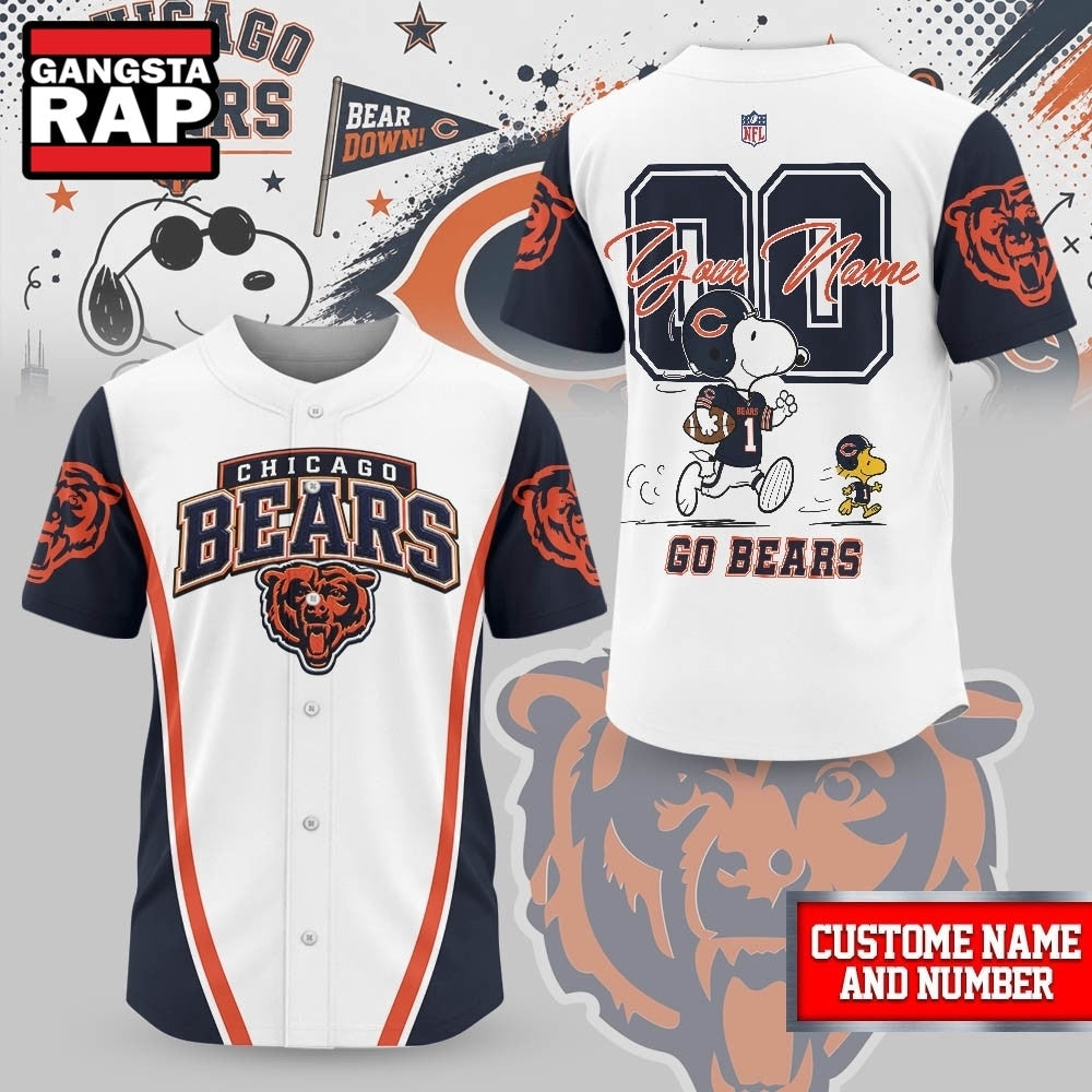 Chicago Bears NFL Snoopy Ultimate Game Day Personalized Jersey Shirt