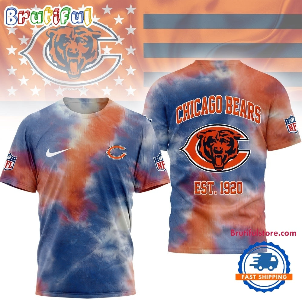 Chicago Bears NFL Sunday Legends Tie Dye 3D Shirt