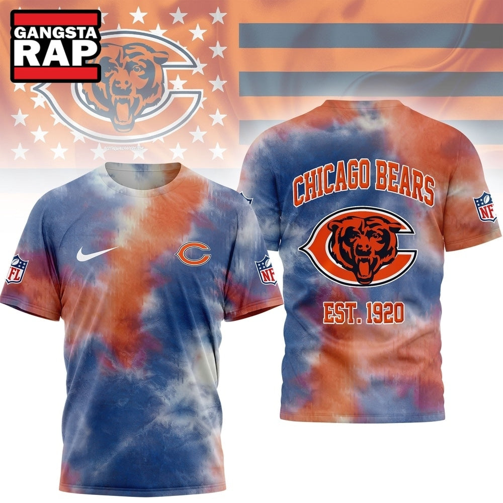 Chicago Bears NFL Sunday Legends Tie Dye 3D Shirt, Football New Design Shirt