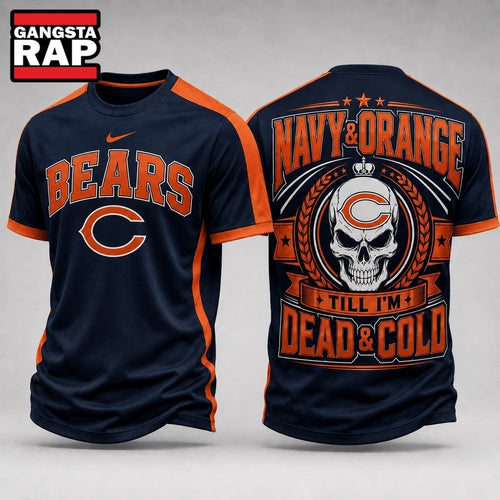Chicago Bears NFL Till I’m Dead Forever Skull Fan Pride 3D Shirt, Football New Design Shirt Hoodie T-Shirt