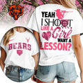 Chicago Bears Premium NFL Shoot Like A Girl Women T-Shirt