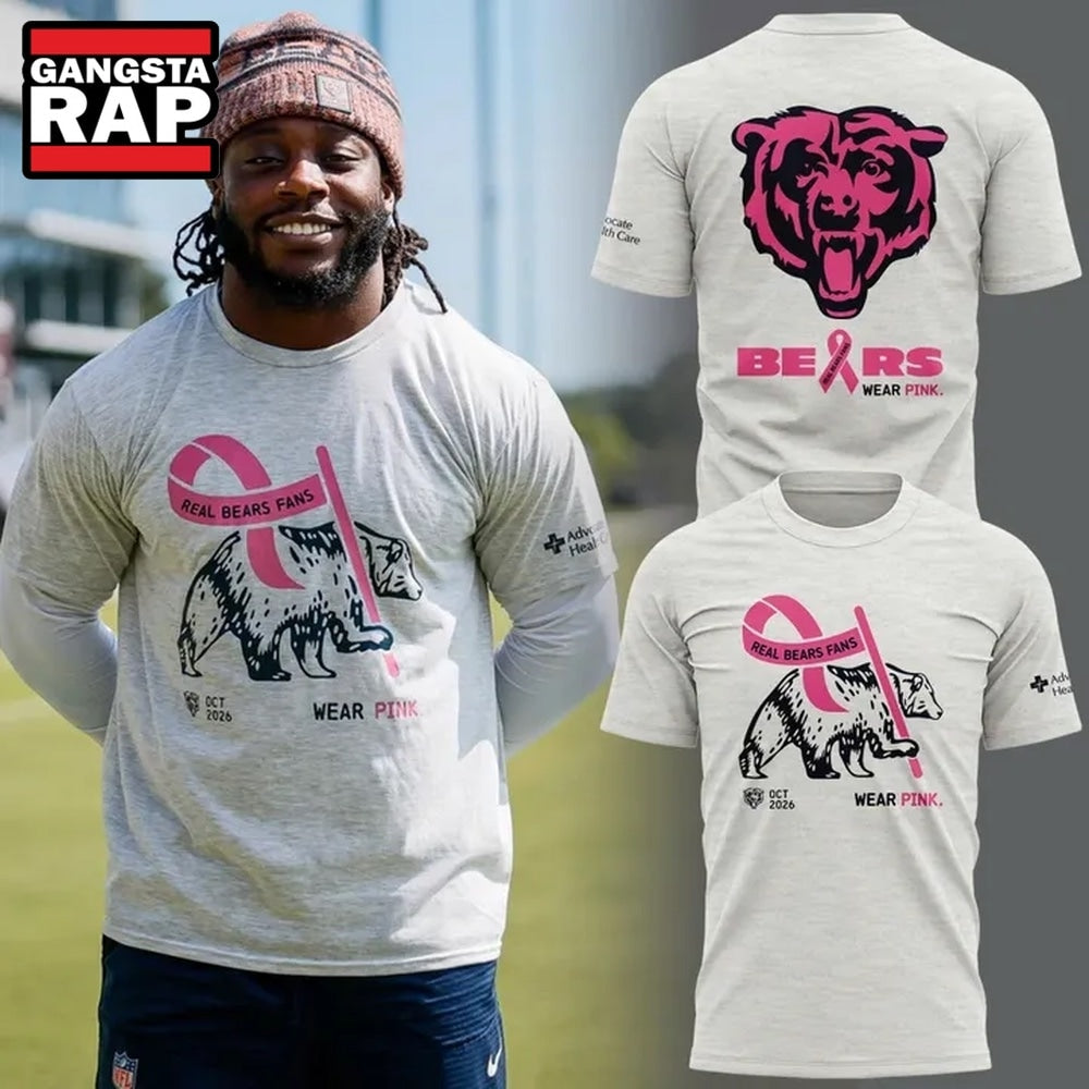 Chicago Bears Real Bears Fans Wear Pink 2026 Limited Edition Hoodie T-Shirt