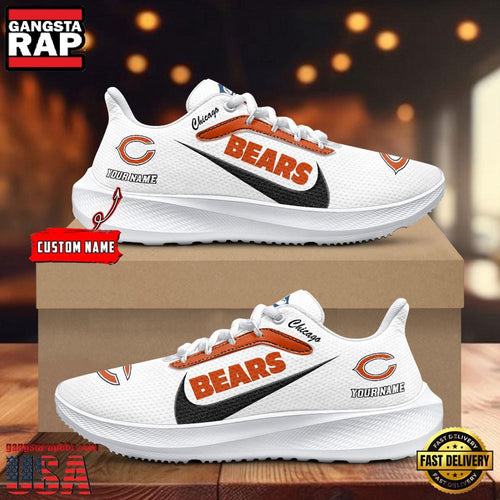 Custom Name Chicago Bears New Design Air Force 1 Shoes Running Sneakers