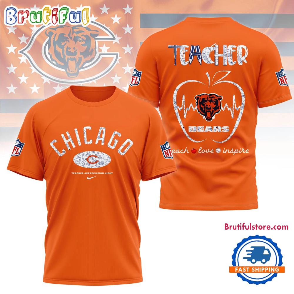 Chicago Bears Teacher Appreciation Night 2025 3D Shirt