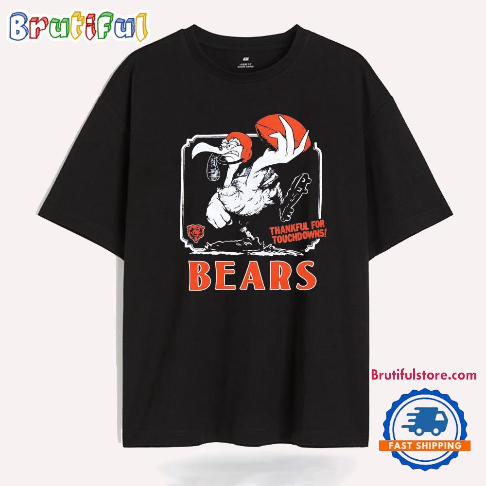 Chicago Bears Thankful for Touchdowns Thanksgiving T Shirt