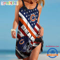 Chicago Bears USA Independence Day Women’s Summer Beach Sling Dress