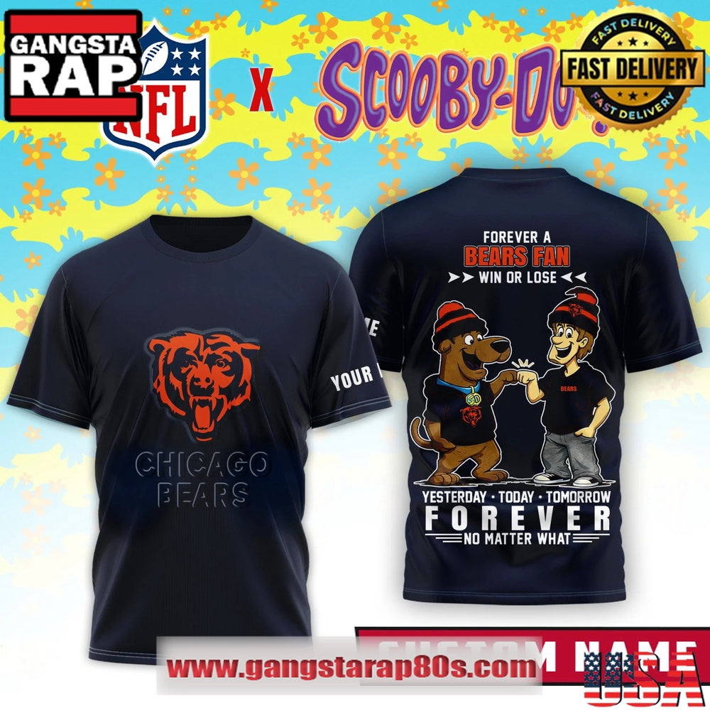 Chicago Bears x Scooby Doo Premium Custom Name 3D Shirt
