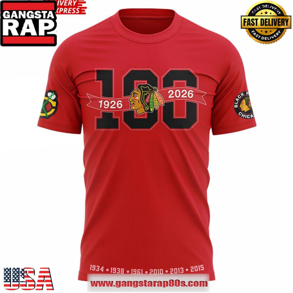 Chicago Blackhawks 100 Years Of Tradition Edition T Shirt