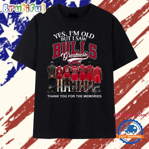 Chicago Bulls Greatness Legends Signatures Vintage Basketball T Shirt