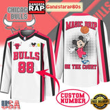 Chicago Bulls Premium NBA Magic Drip Long Jersey Shirt