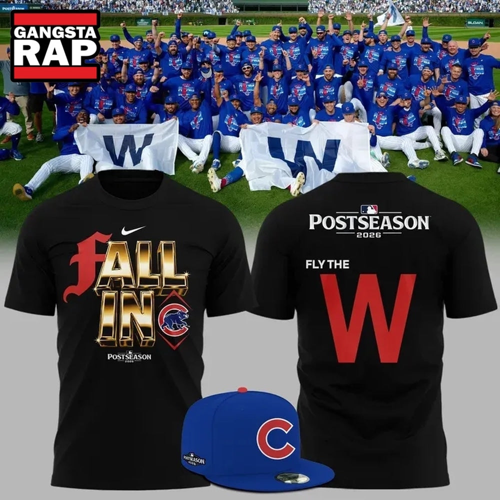 Chicago Cubs 2026 MLB Postseason Fall In Cubs No Time Like October Black T Shirt