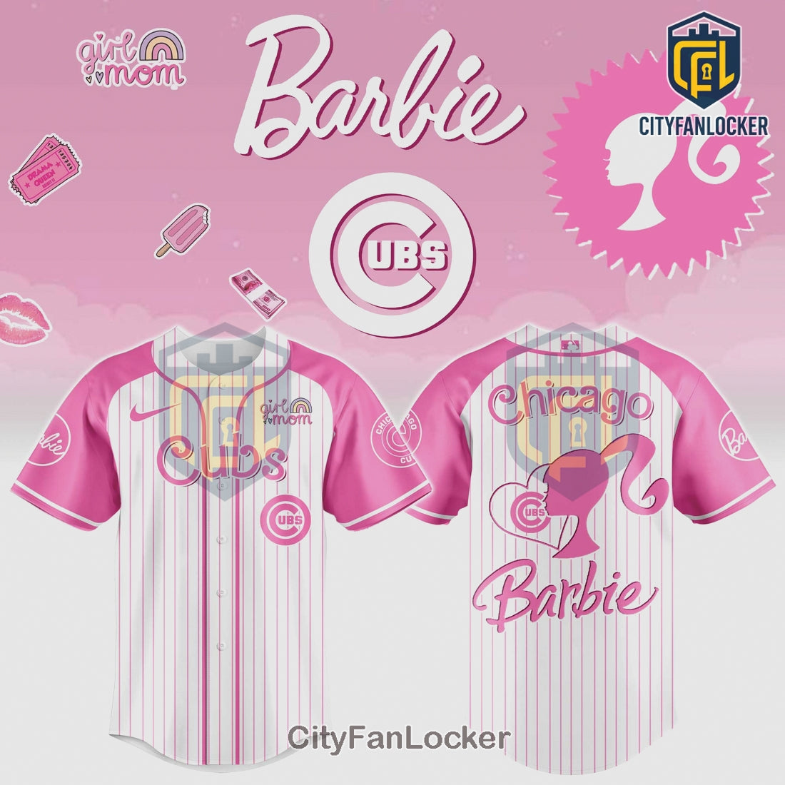 Chicago Cubs Barbie Limited Edition Baseball Jersey