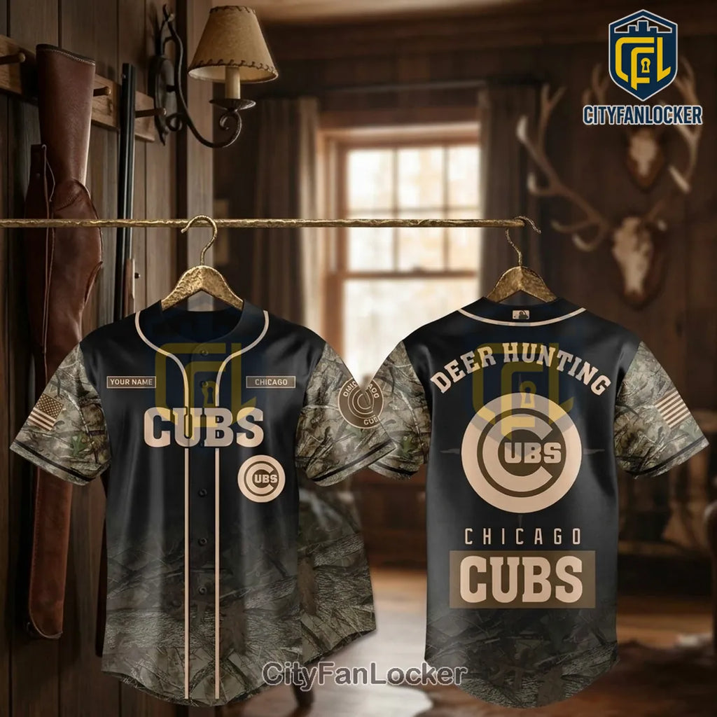 Chicago Cubs Camouflage Deer Hunting Baseball Jersey